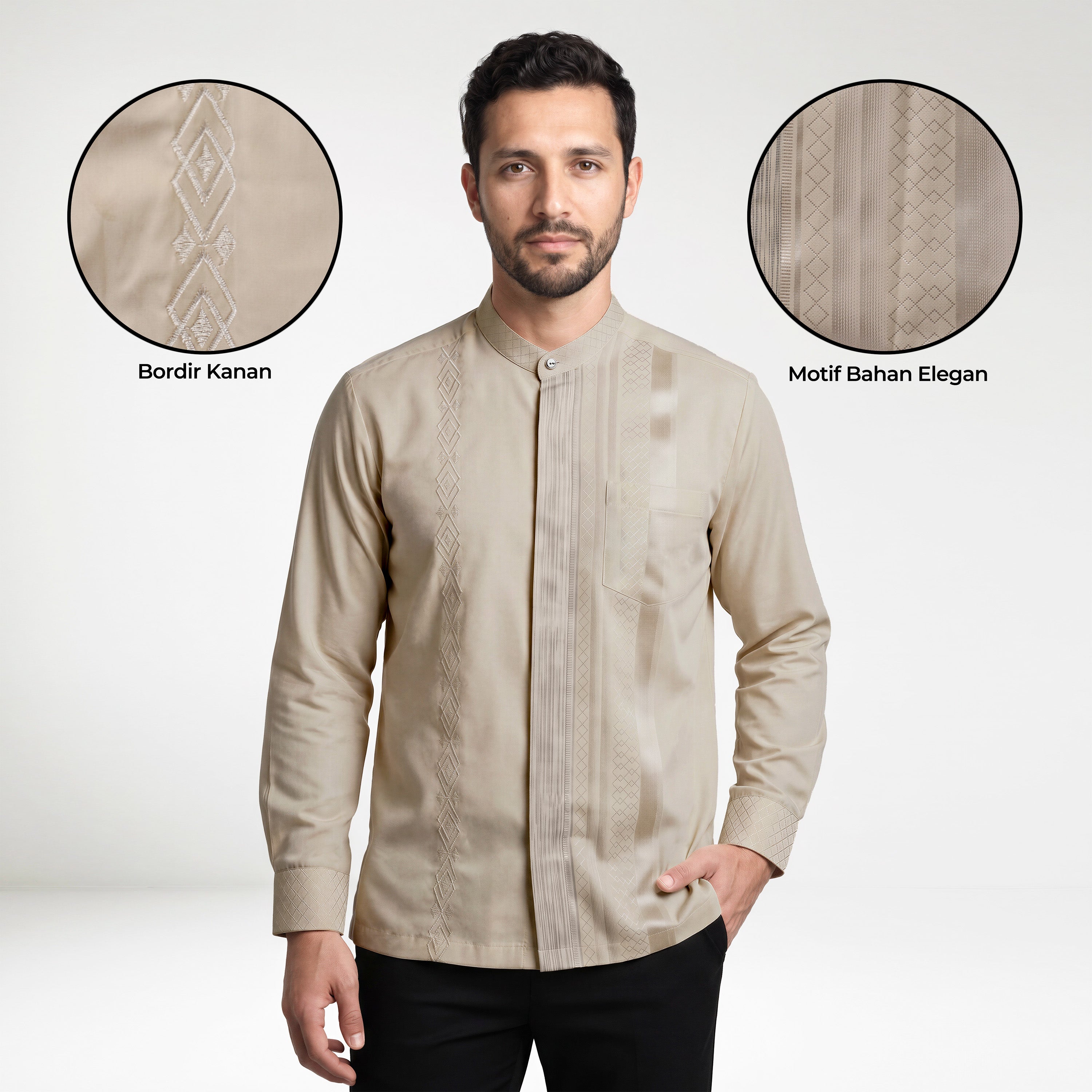 Koko Ishaq Lengan Panjang 9037 Khaki