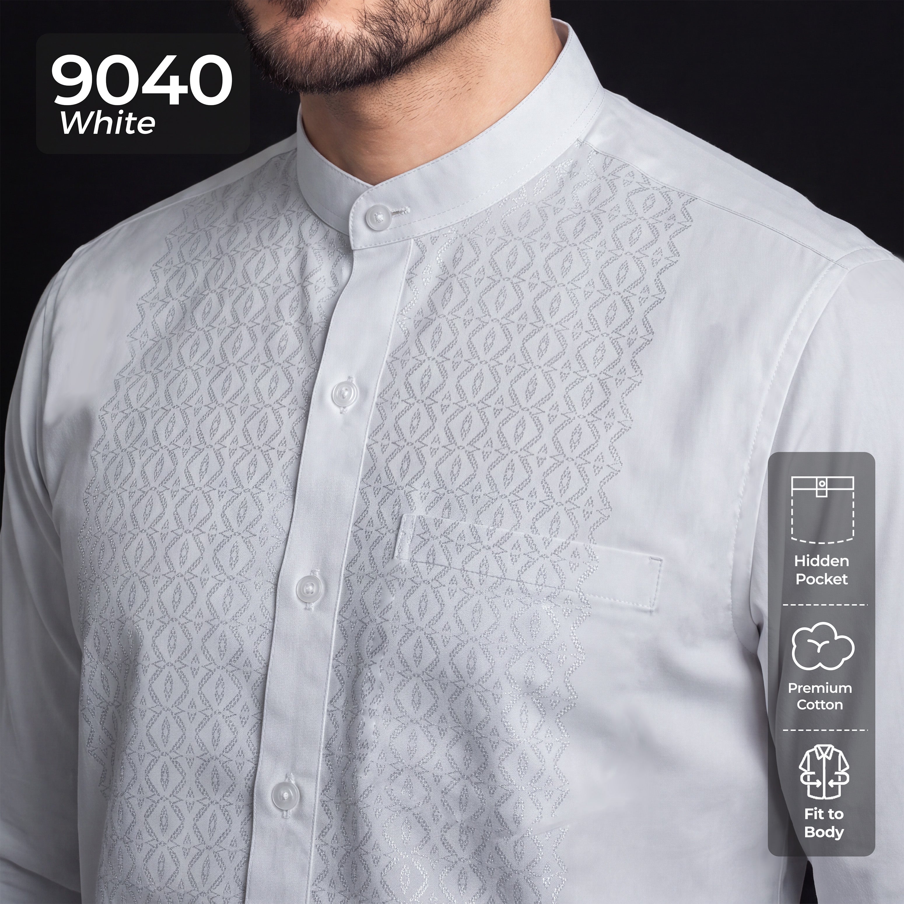 Koko Musa Lengan Panjang 9040 White