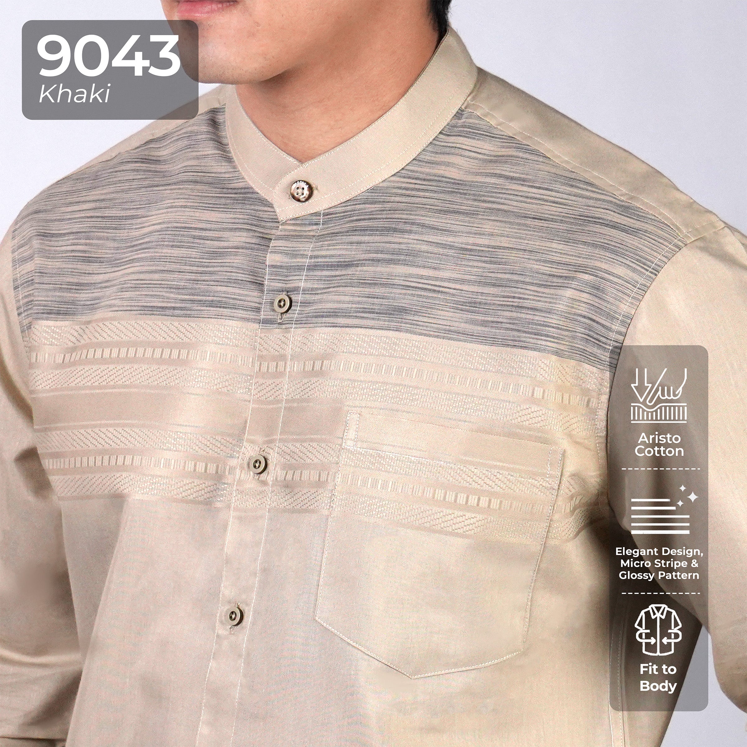 Koko Harun Lengan Panjang 9043 Khaki