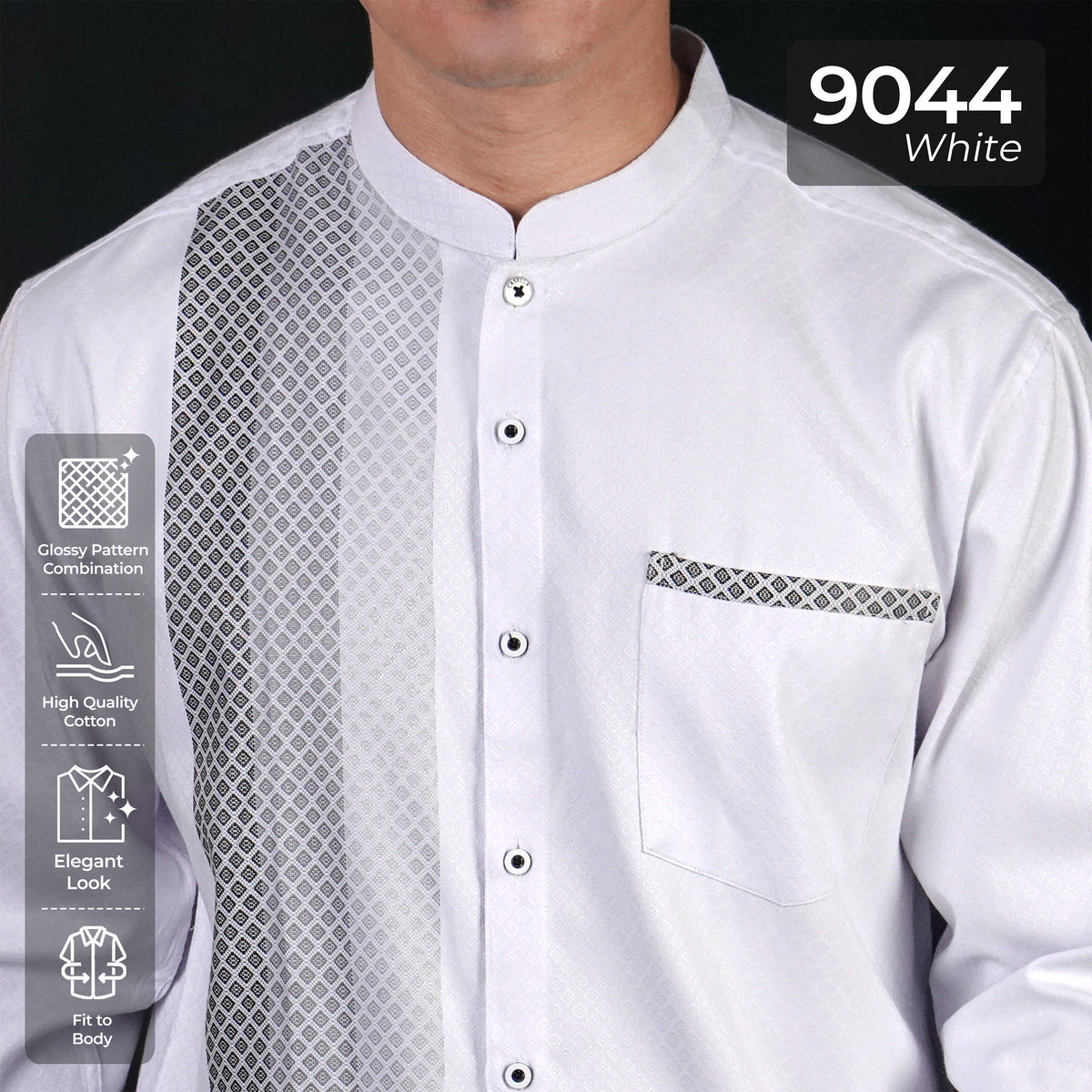 Koko Azhar Lengan Panjang 9044 White