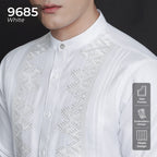 Koko Pleats Embroidery Lengan Panjang 9685 White