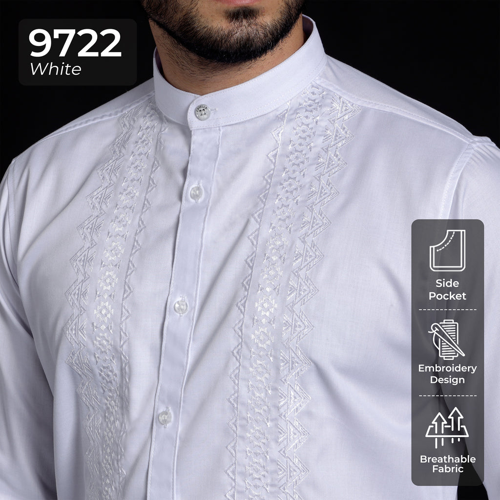 Koko Putih Ibrahim Lengan Panjang 9722 White