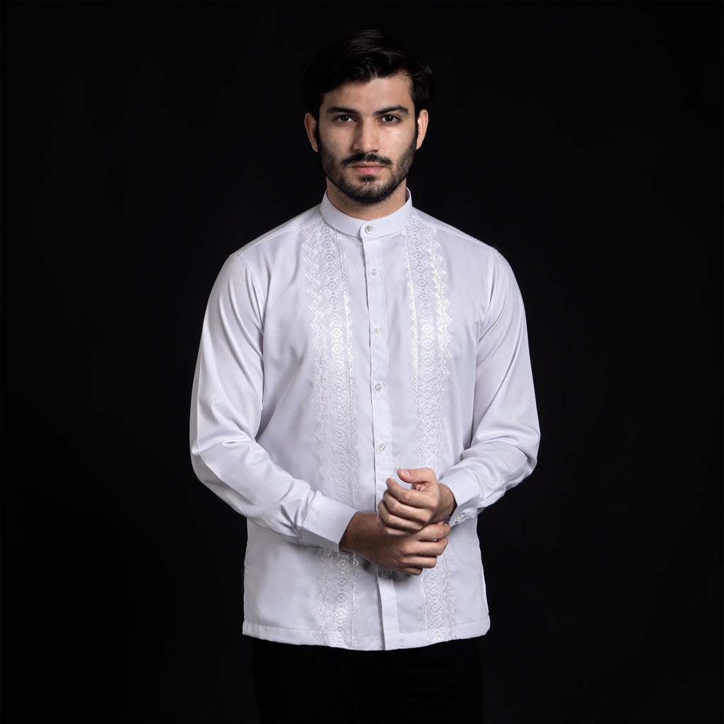 Koko Putih Ibrahim Lengan Panjang 9722 White