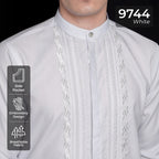 Koko Putih Ibrahim Lengan Panjang 9744 White