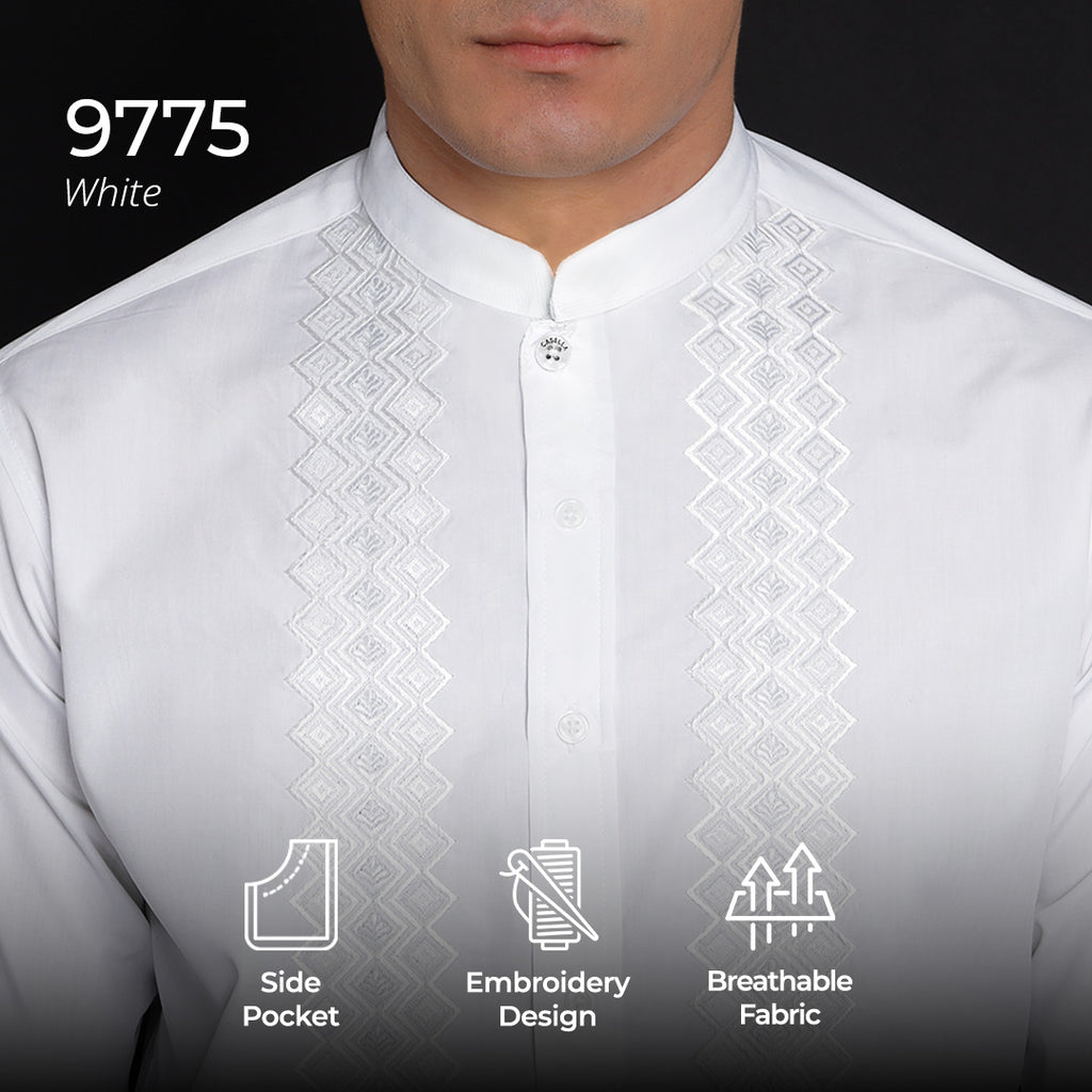 Koko Putih Ibrahim Lengan Panjang 9775 White