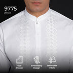 Koko Putih Ibrahim Lengan Panjang 9775 White