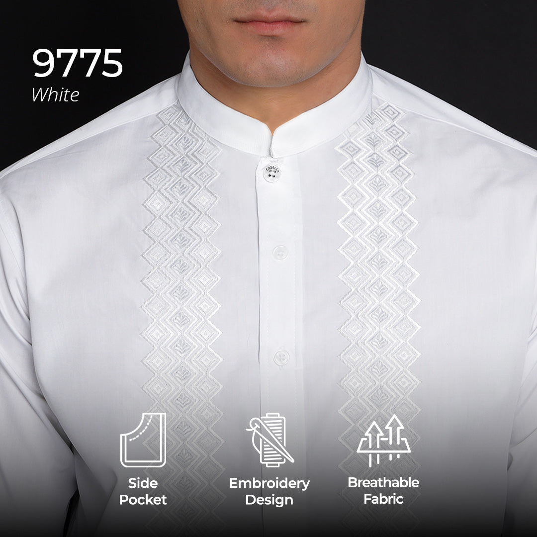 Koko Putih Ibrahim Lengan Panjang 9775 White