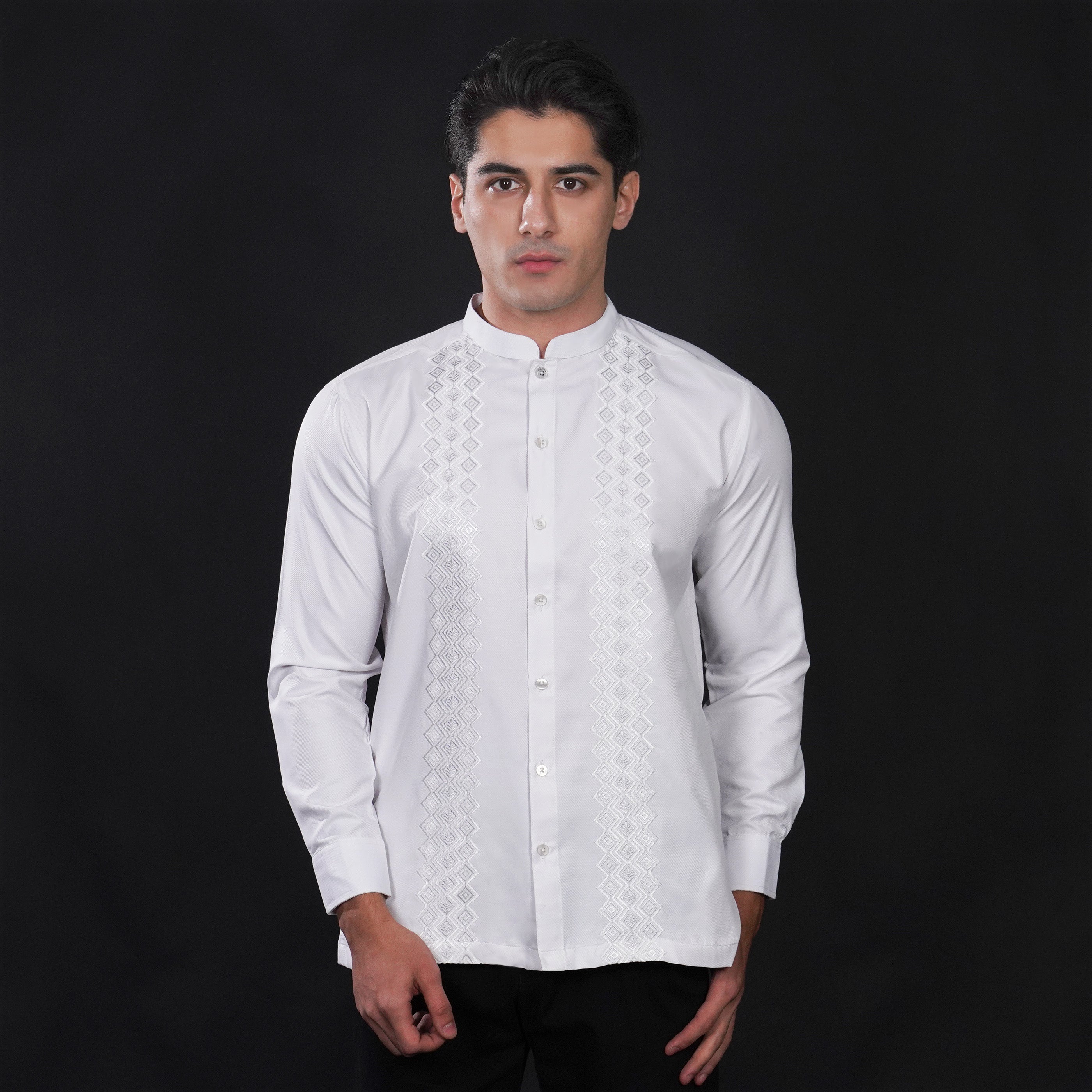 Koko Putih Ibrahim Lengan Panjang 9775 White