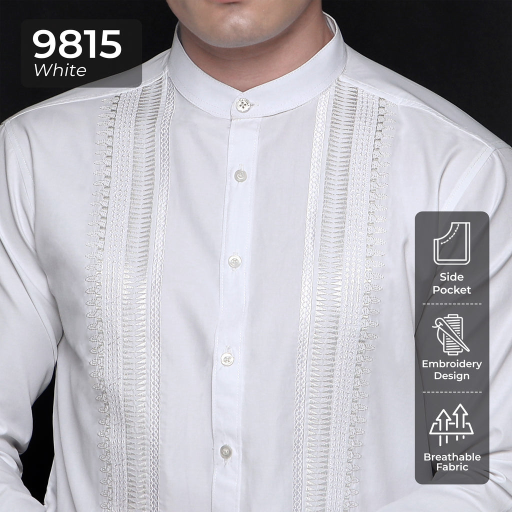 Koko Putih Ibrahim Lengan Panjang 9815 White