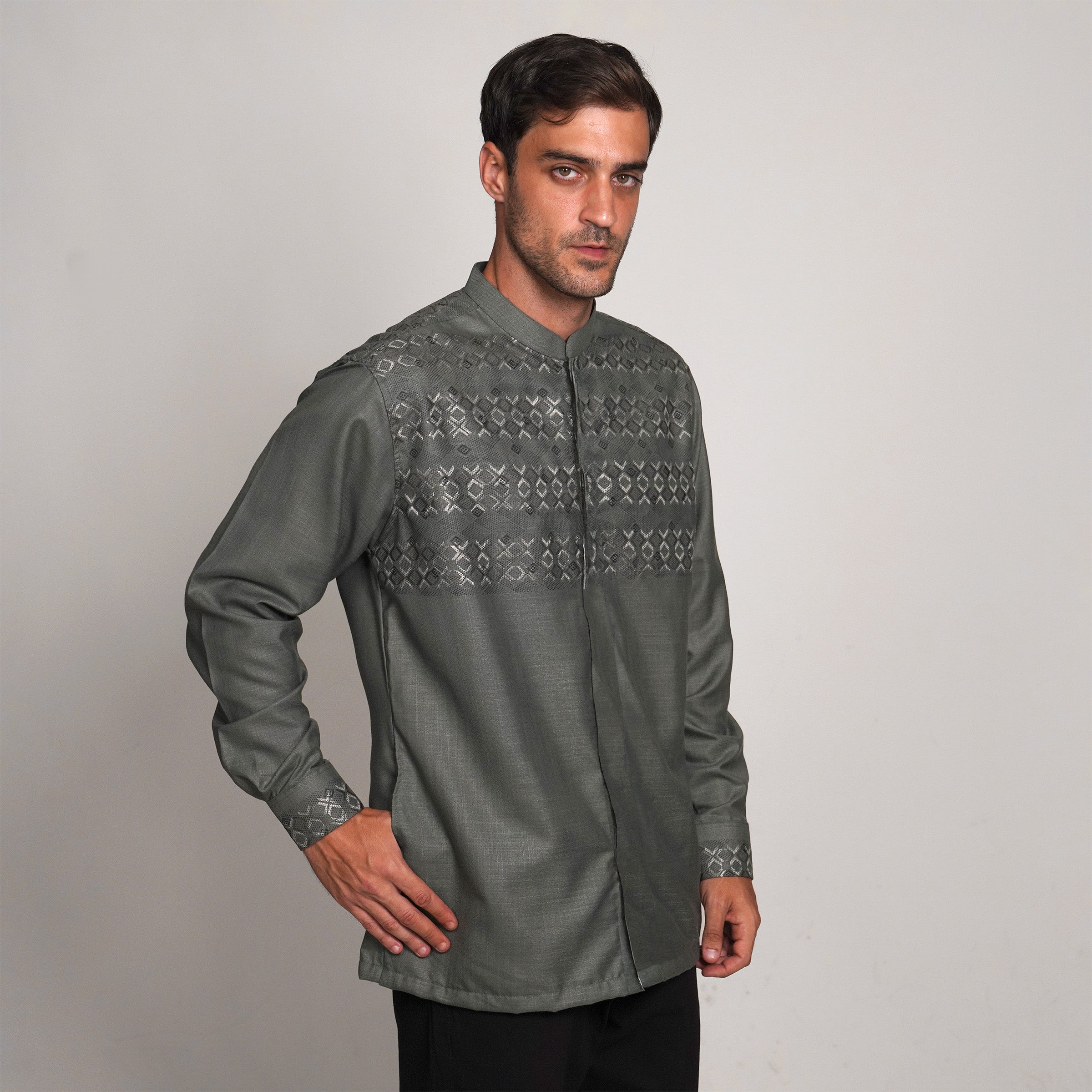 Koko Sultan Lengan Panjang 9919 Green Grey