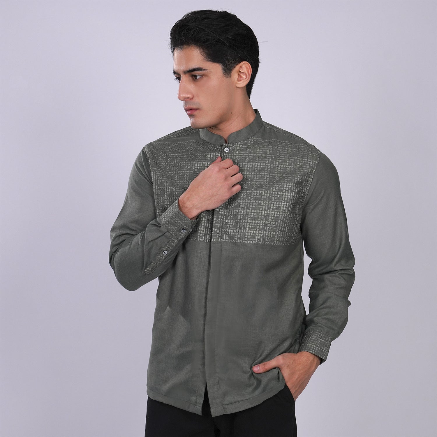 Koko Sultan Lengan Panjang 9923 Green Grey