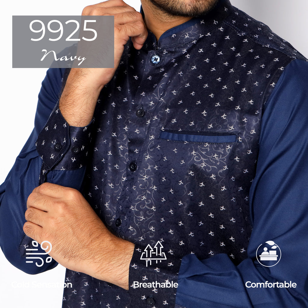 Koko Batik Jeddah Lengan Panjang 9925 Navy