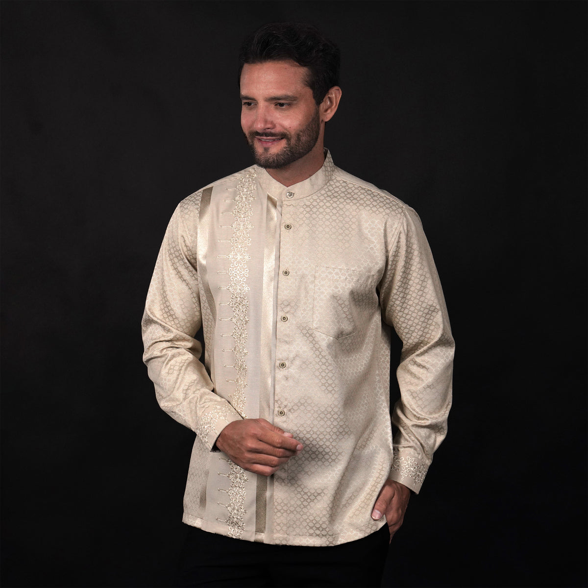 Koko Arabesque Embroidery Sand Lengan Panjang 9934 Sand