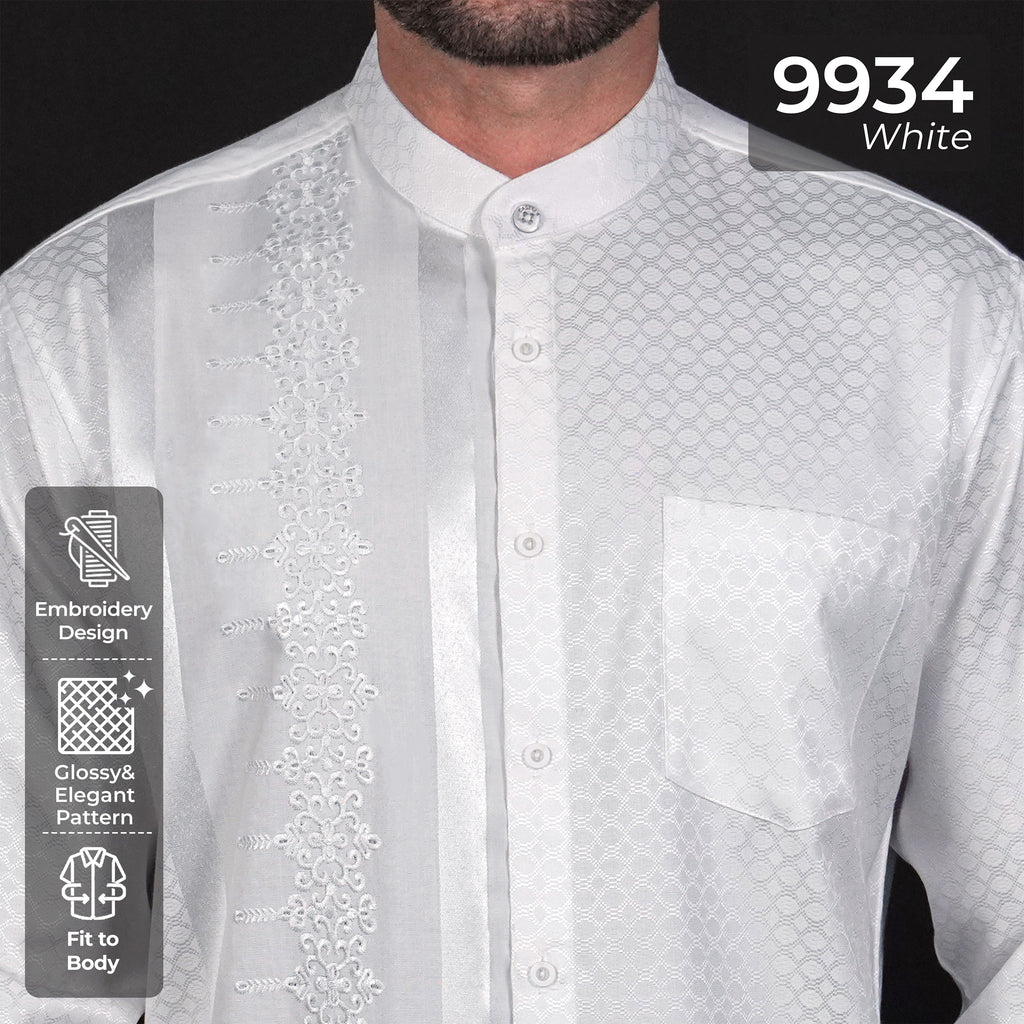 Koko Arabesque Embroidery White Lengan Panjang 9934 White