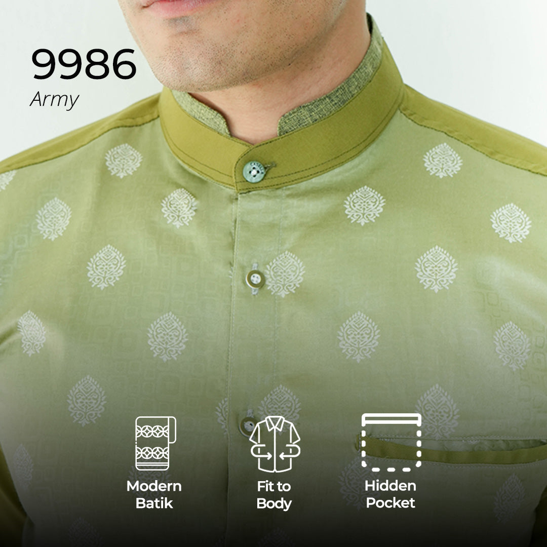 Koko Batik Jeddah Lengan Panjang 9986 Army