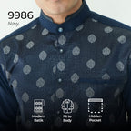 Koko Batik Jeddah Lengan Panjang 9986 Navy