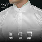 Koko Batik Jeddah Lengan Panjang 9986 White