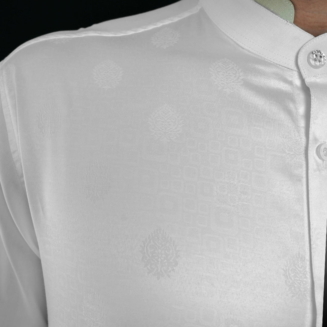 Koko Batik Jeddah Lengan Panjang 9986 White