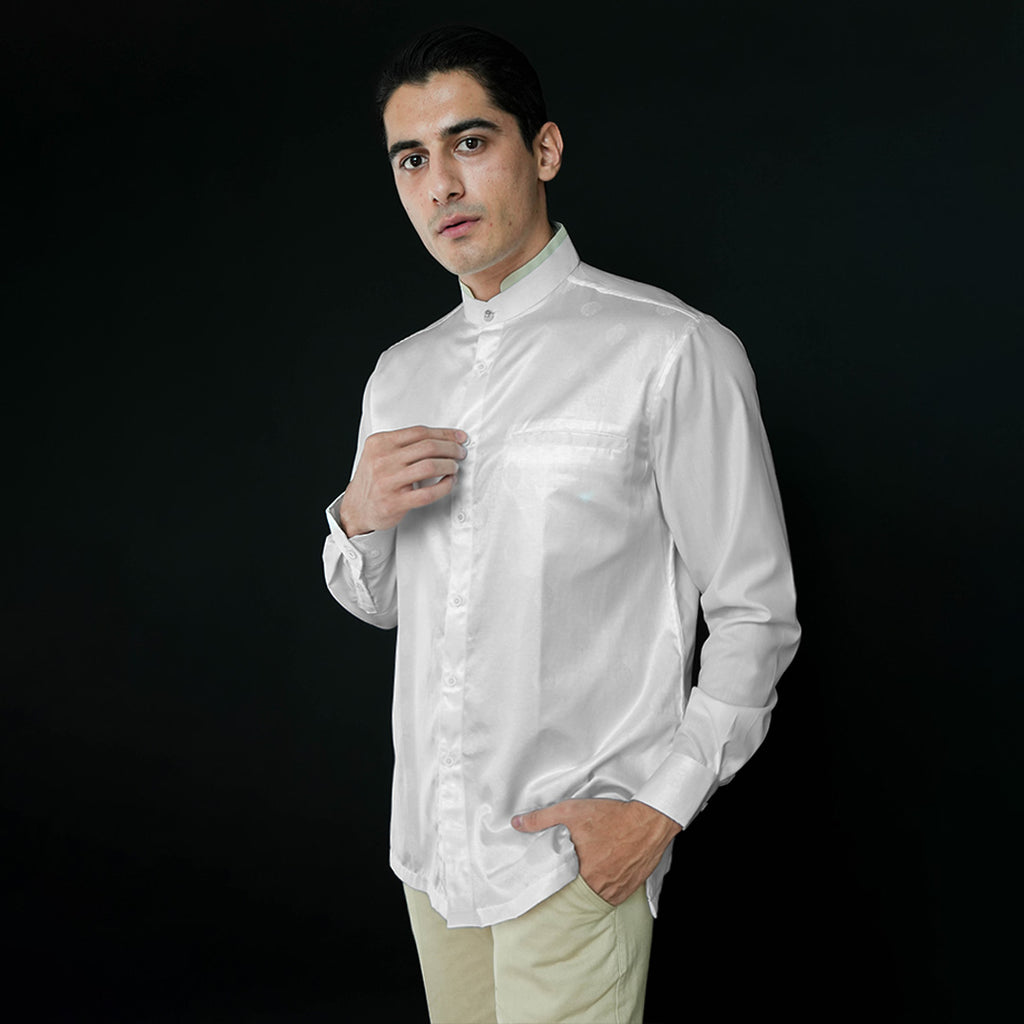 Koko Batik Jeddah Lengan Panjang 9986 White