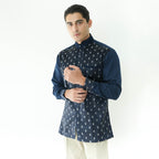 Koko Batik Jeddah Lengan Panjang 9987 Navy