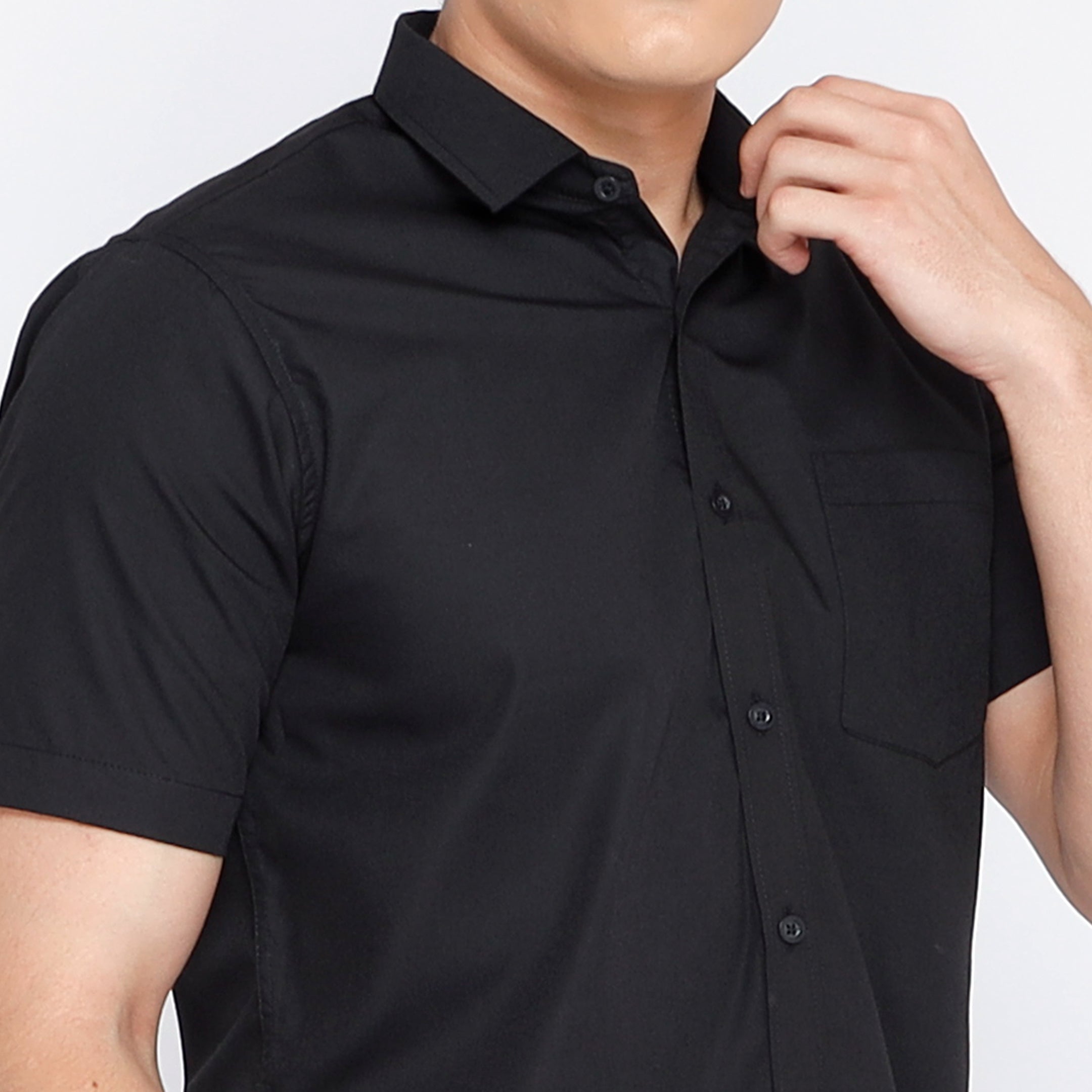 Kemeja Gallant Basic Lengan Pendek 2233 Black