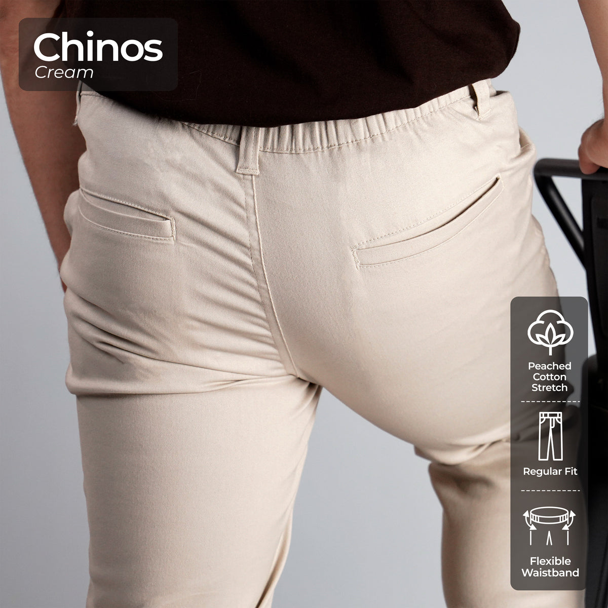 Alterra x Casella Celana Panjang Chinos Stretch Regular Fit Cream