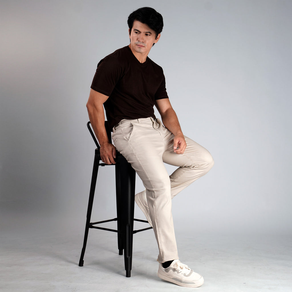Alterra x Casella Celana Panjang Chinos Stretch Regular Fit Cream
