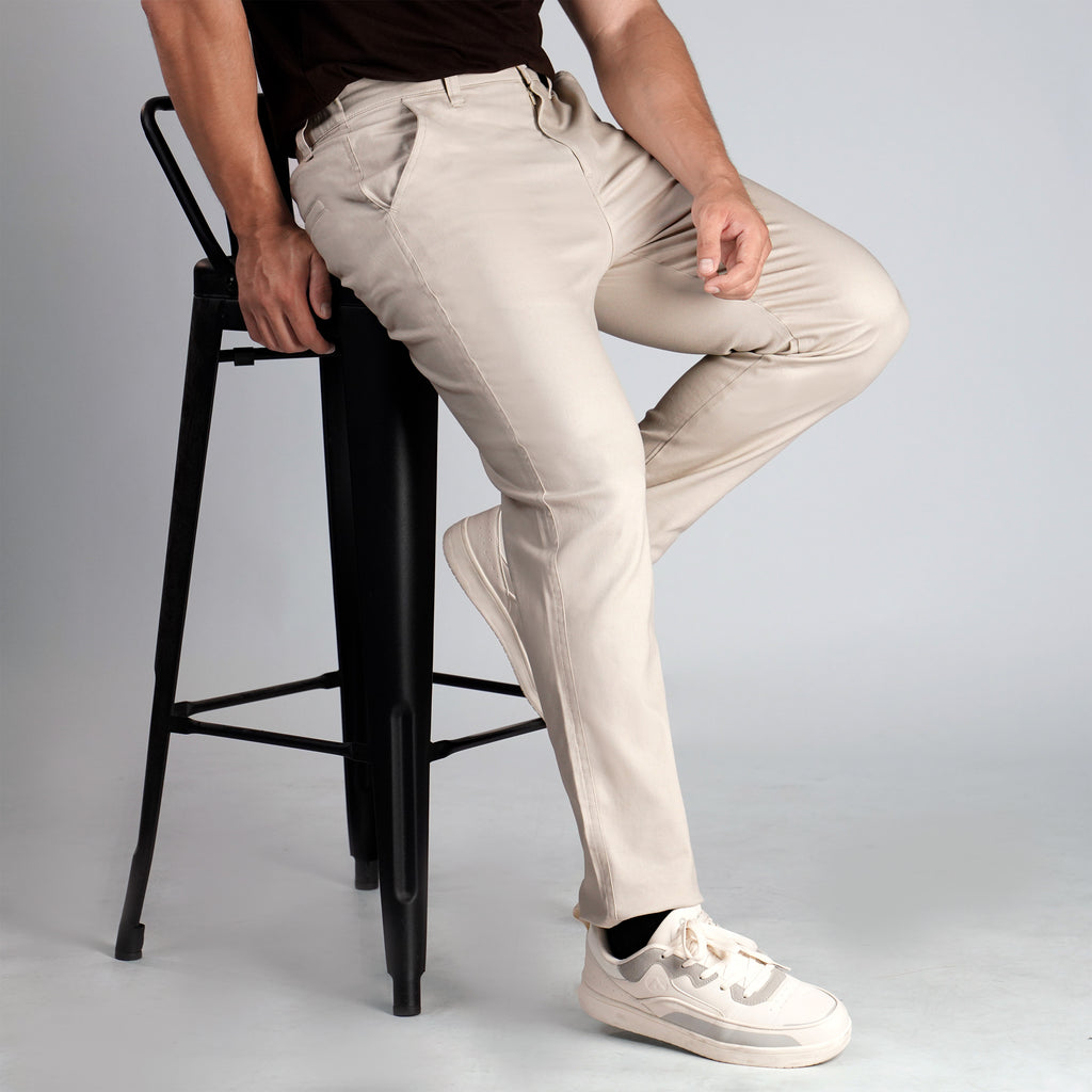 Alterra x Casella Celana Panjang Chinos Stretch Regular Fit Cream