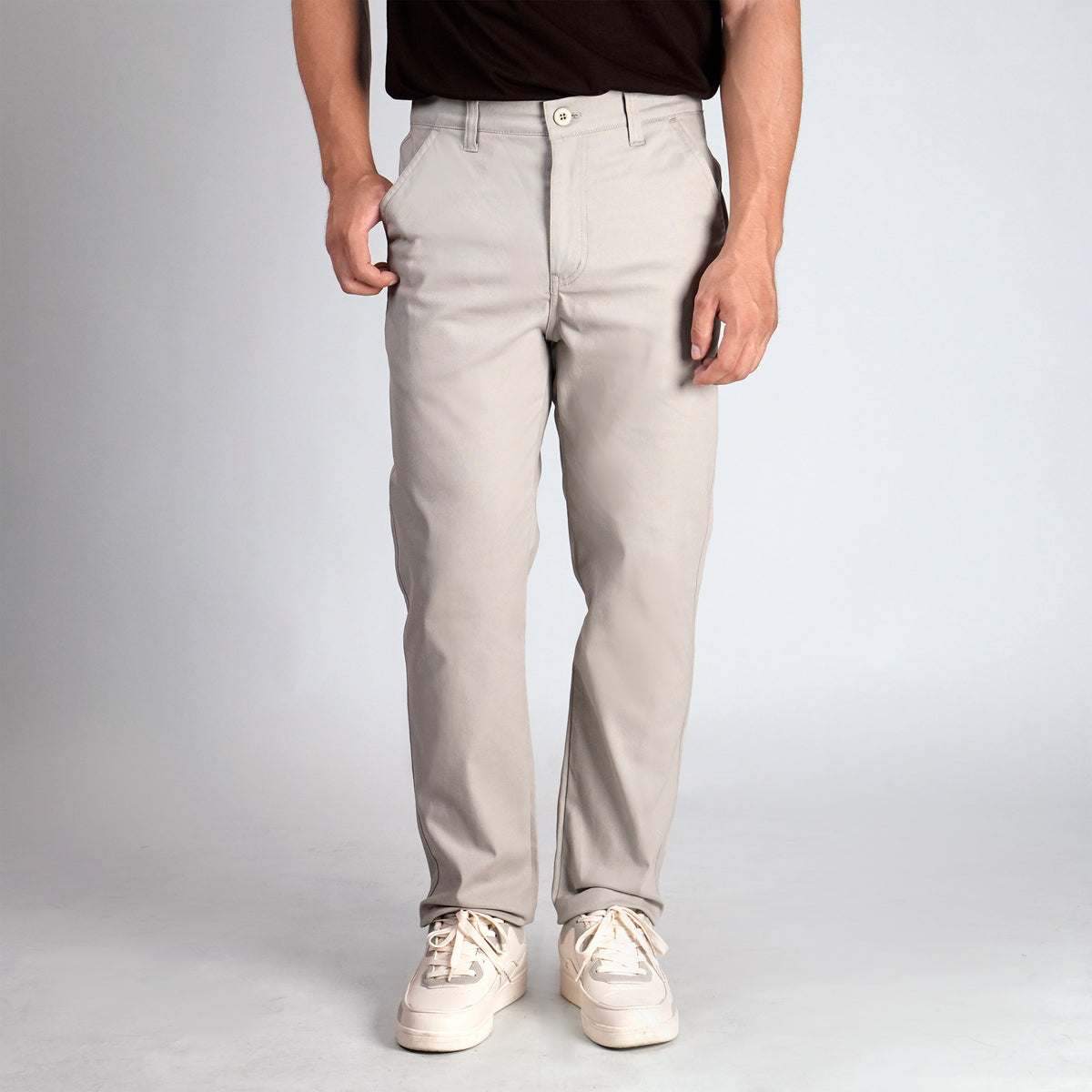 Alterra x Casella Celana Panjang Chinos Stretch Regular Fit Light Grey