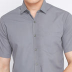 Kemeja Gallant Basic Lengan Pendek 2233 Grey