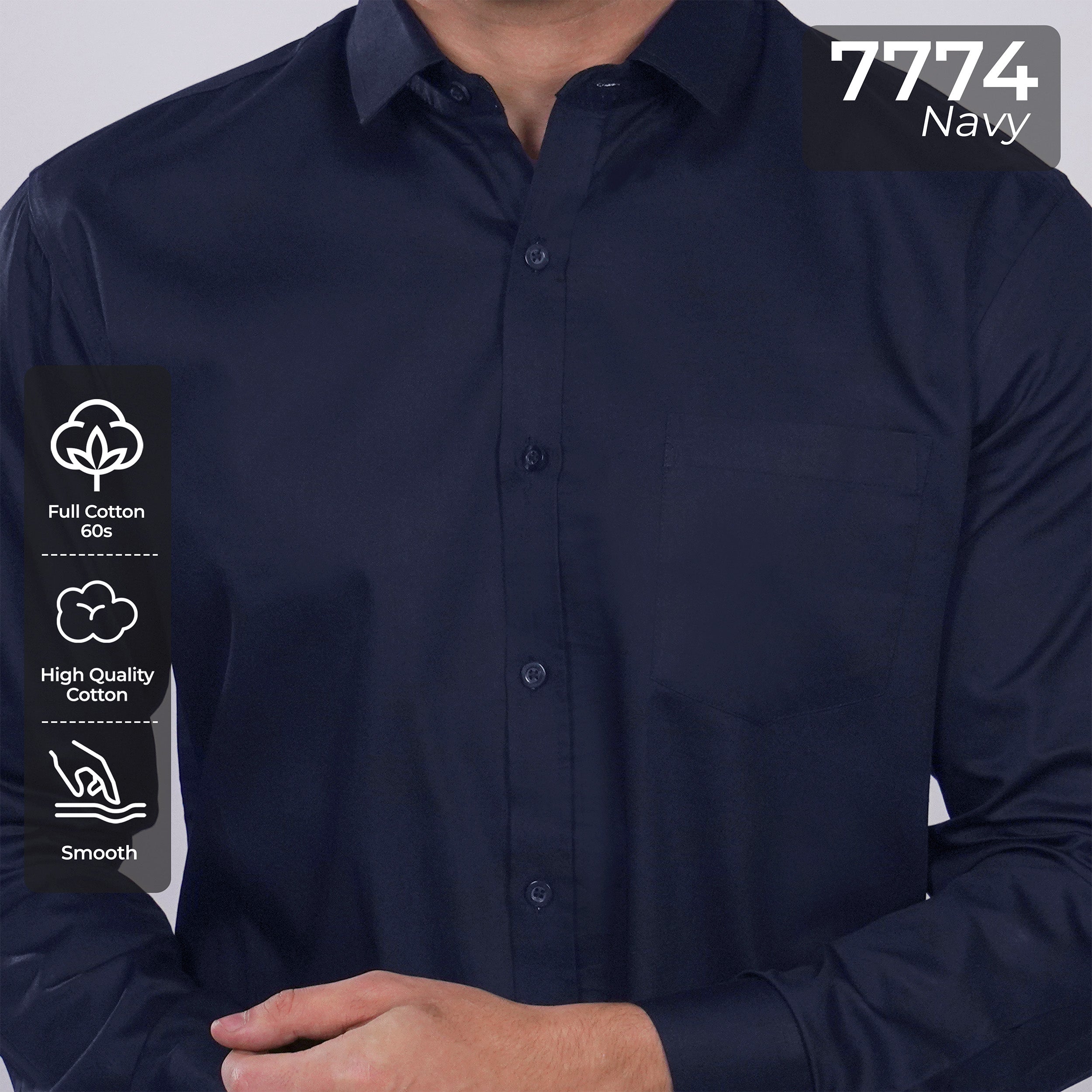 Kemeja Premium Gallant Lengan Panjang 7774 Navy