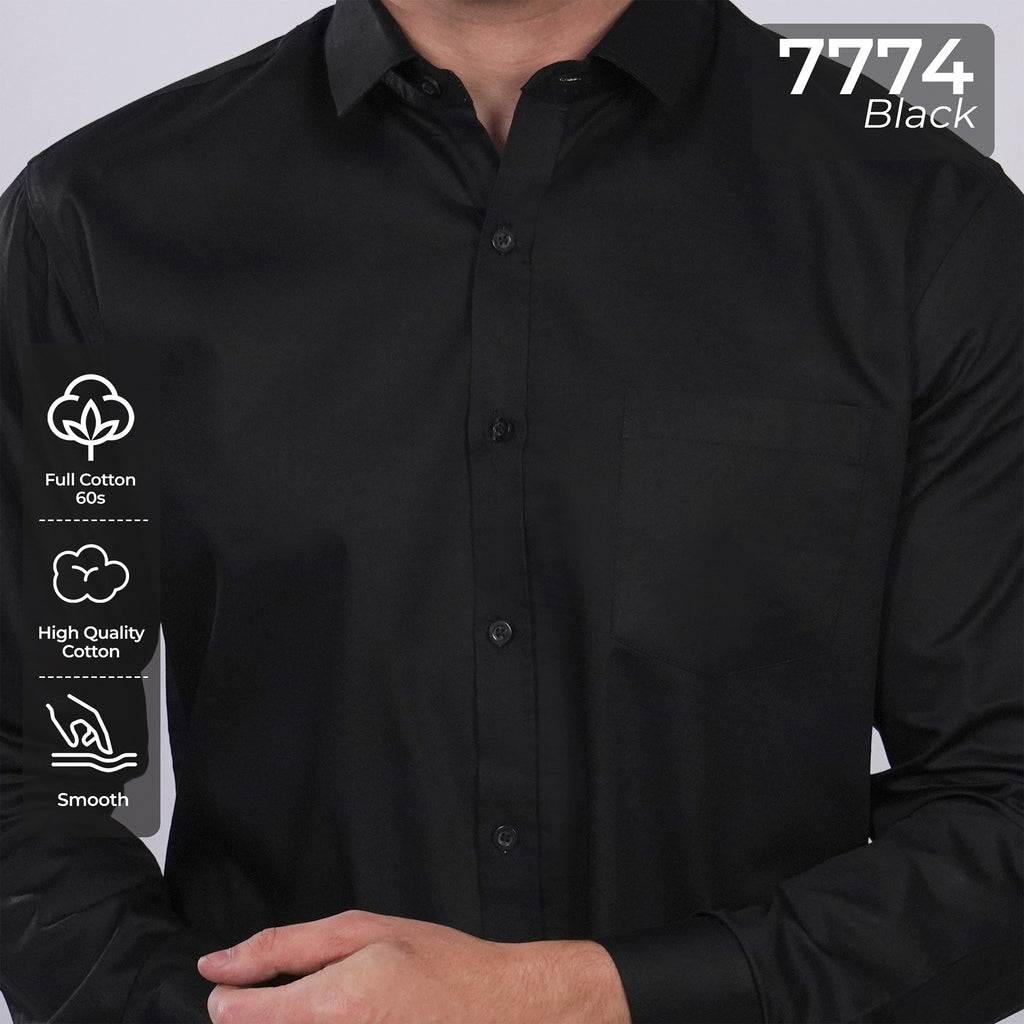 Kemeja Premium Gallant Lengan Panjang 7774 Black