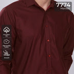Kemeja Premium Gallant Lengan Panjang 7774 Maroon