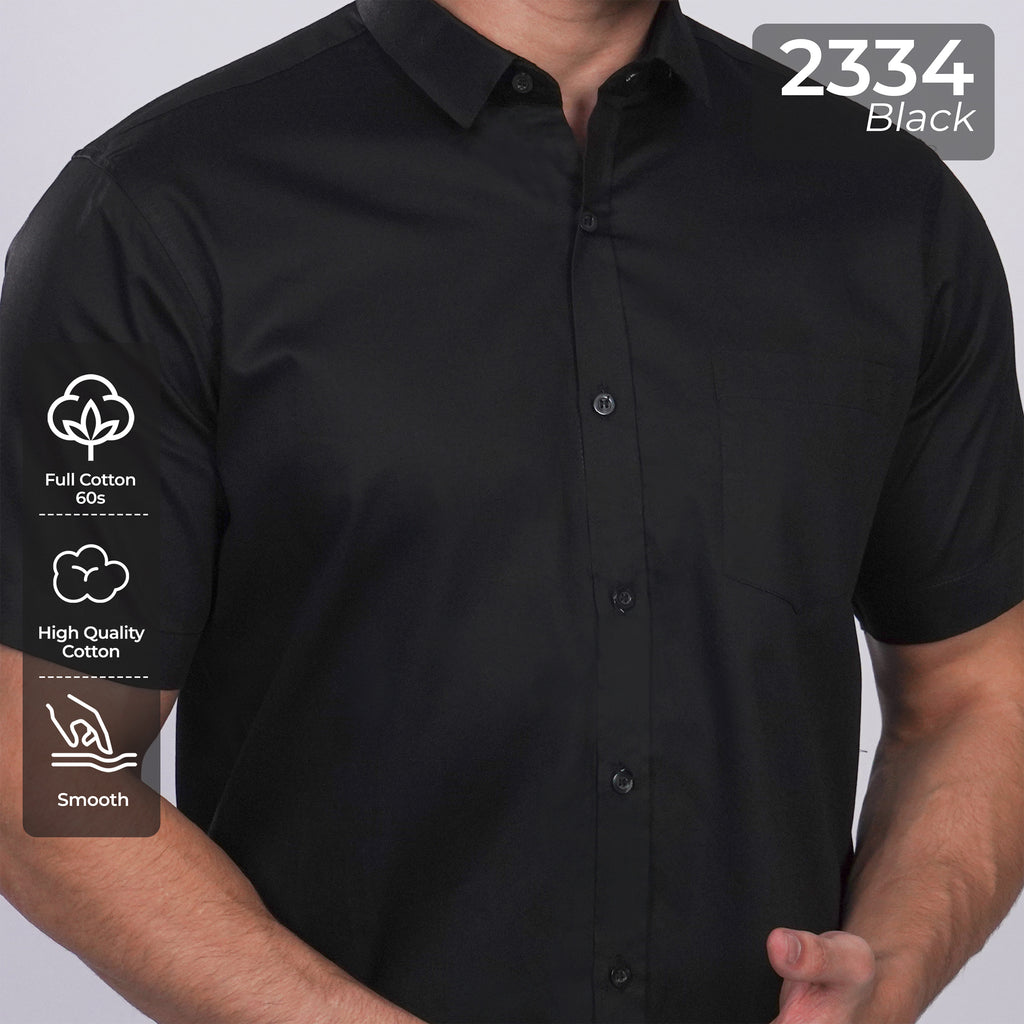 Kemeja Premium Gallant Lengan Pendek 2334 Black