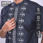 Koko Bordir Ibrahim Lengan Pendek 4870 Navy