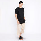 Kurta Umar Solid Lengan Pendek 3003 Black