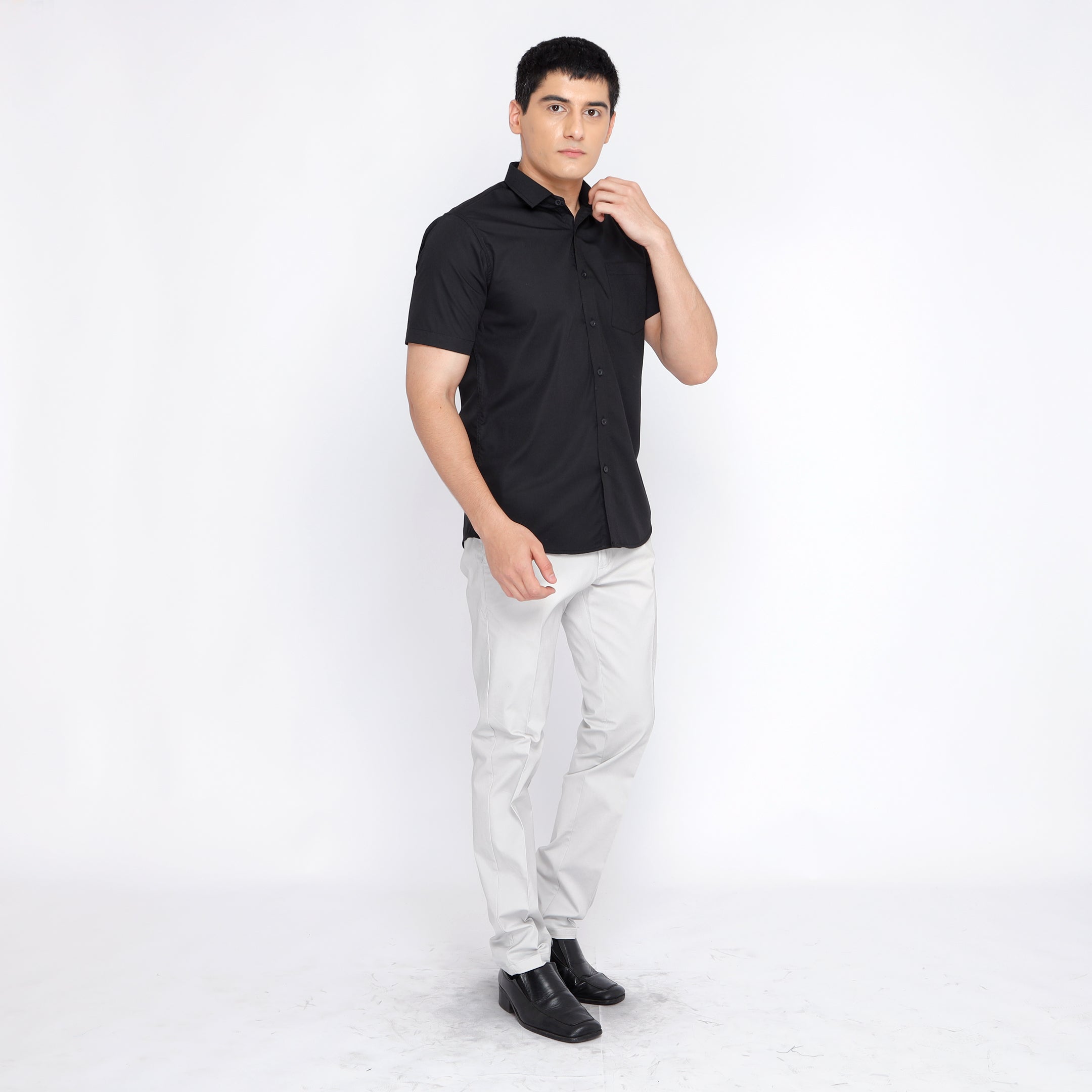 Kemeja Gallant Basic Lengan Pendek 2233 Black