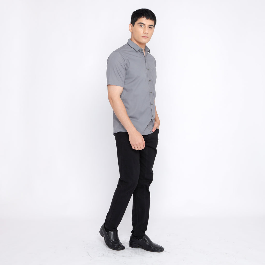Kemeja Gallant Basic Lengan Pendek 2233 Grey