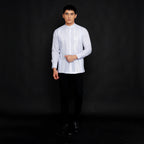 Koko Pleats Embroidery Lengan Panjang 9816 White