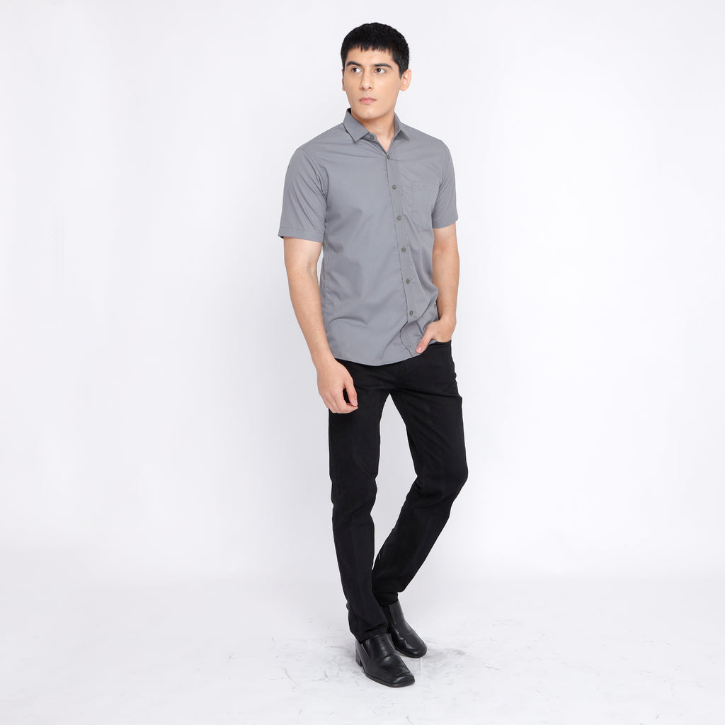 Kemeja Gallant Basic Lengan Pendek 2233 Grey