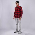 Kemeja Flanel Lengan Panjang 7748 Fire Red