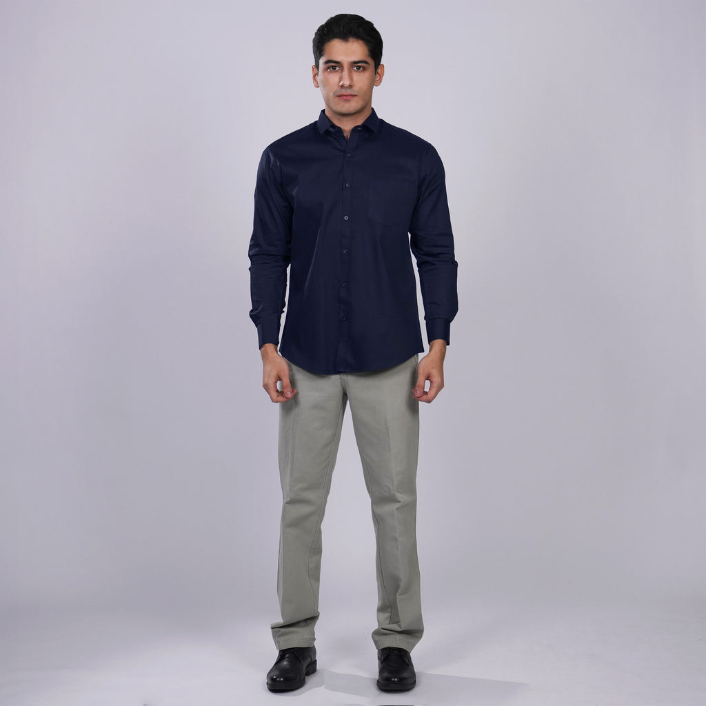 Kemeja Premium Gallant Lengan Panjang 7774 Navy