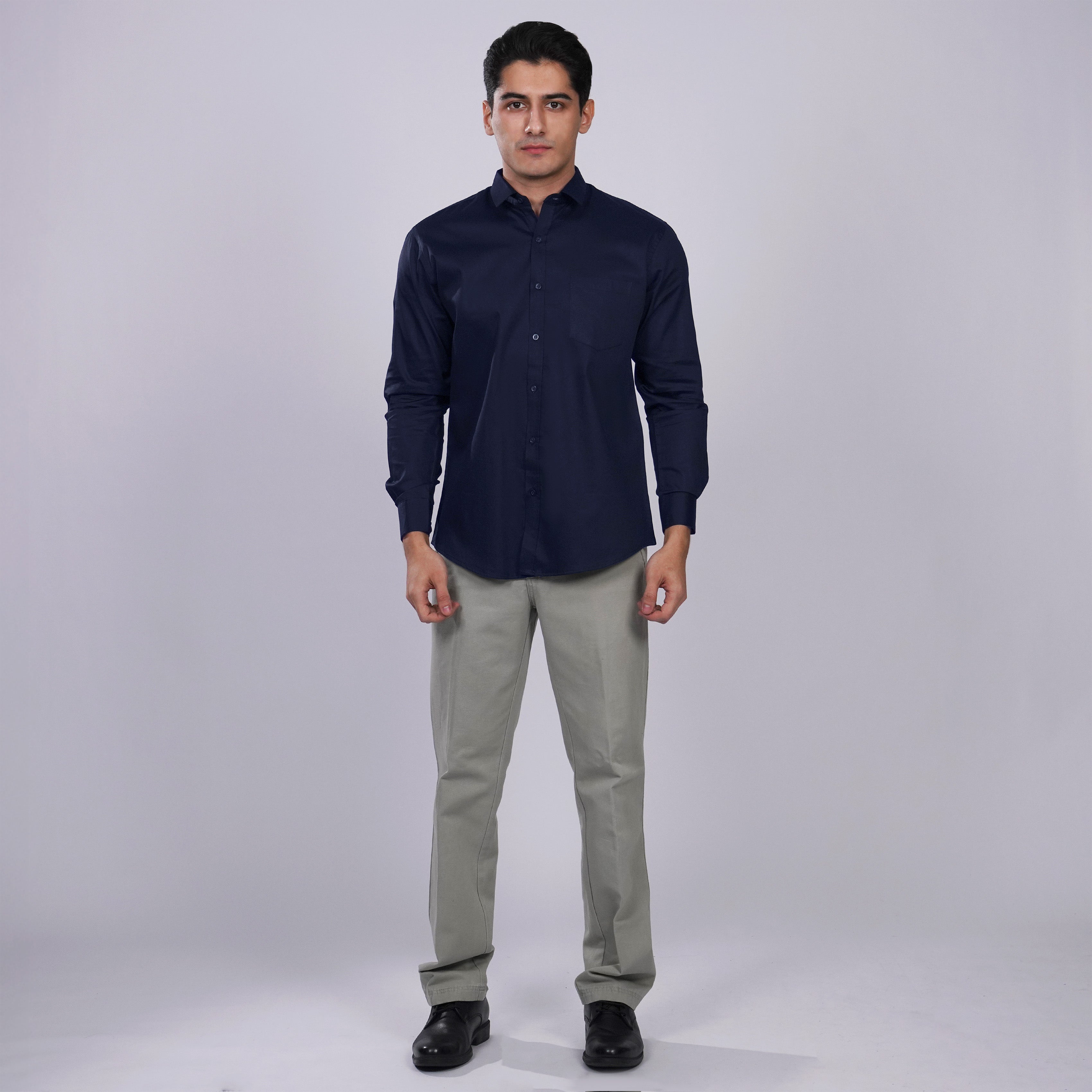 Kemeja Premium Gallant Lengan Panjang 7774 Navy