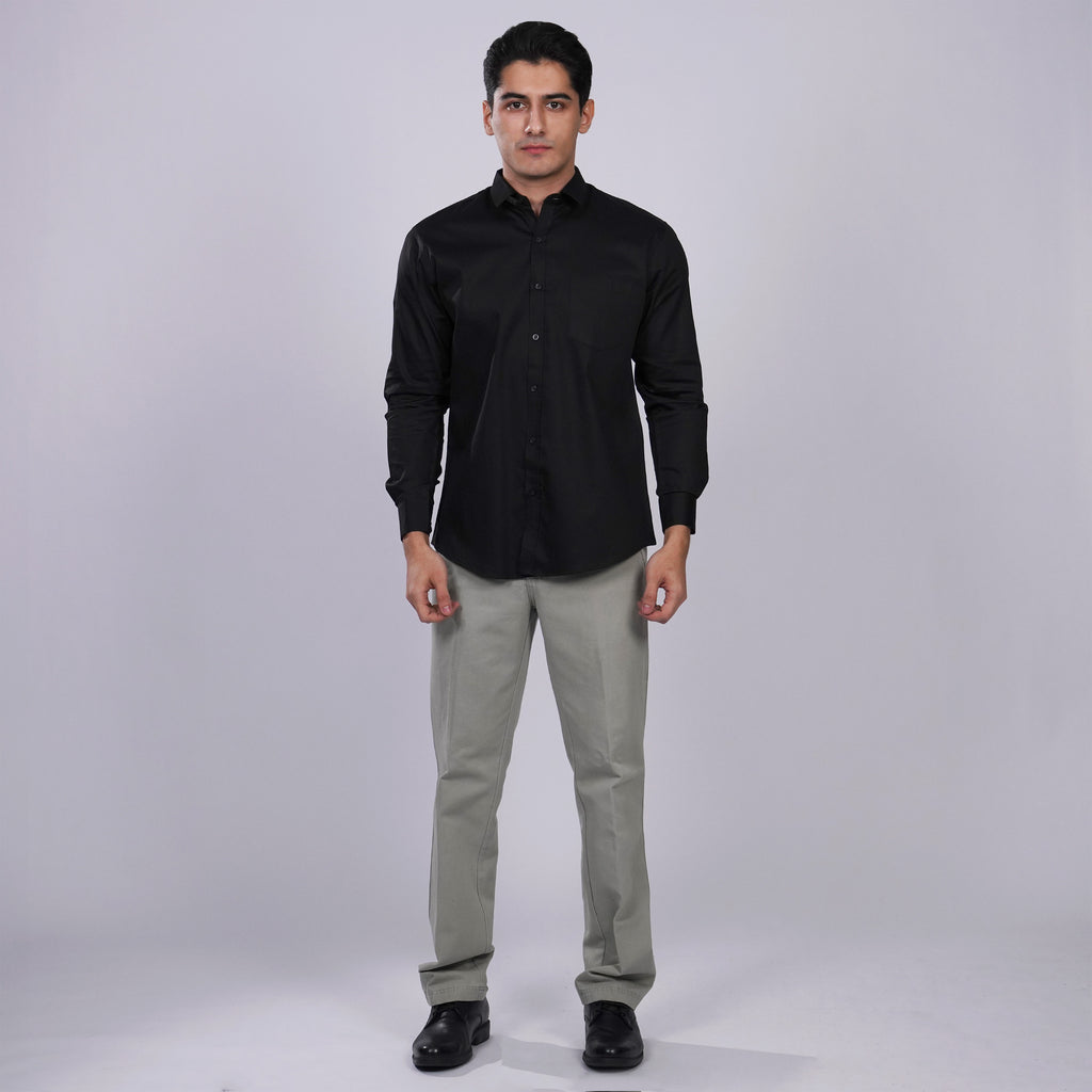 Kemeja Premium Gallant Lengan Panjang 7774 Black