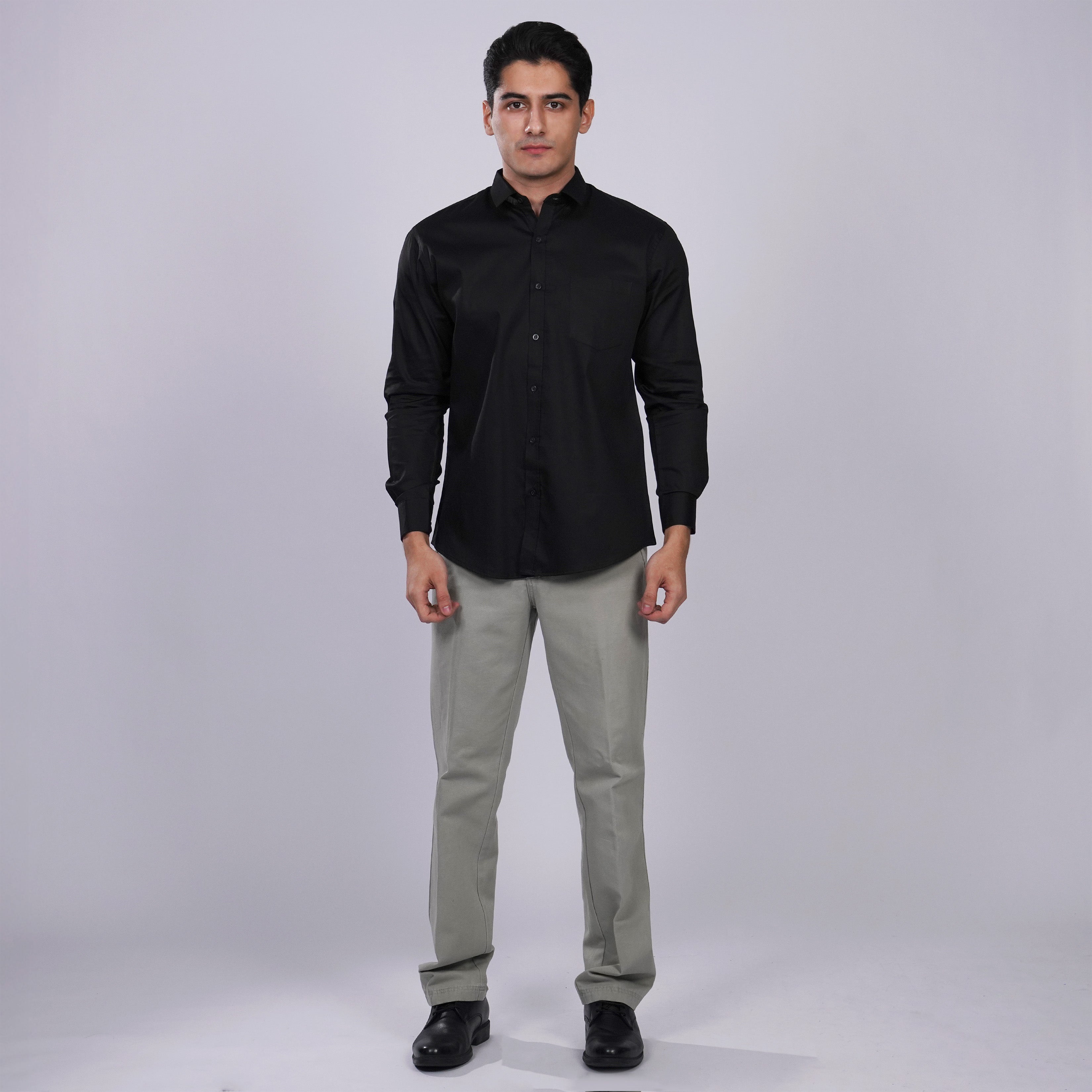 Kemeja Premium Gallant Lengan Panjang 7774 Black