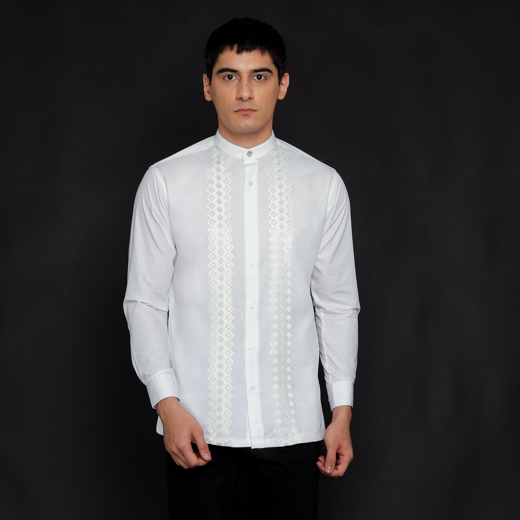 Koko Putih Ibrahim Lengan Panjang 9775 White