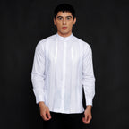 Koko Pleats Embroidery Lengan Panjang 9816 White