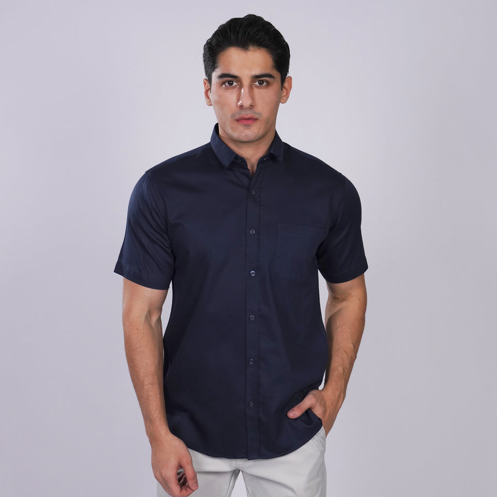 Kemeja Premium Gallant Lengan Pendek 2334 Navy