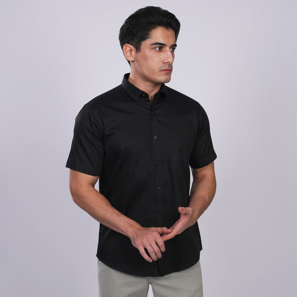 Kemeja Premium Gallant Lengan Pendek 2334 Black