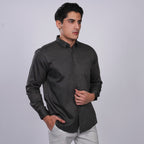 Kemeja Premium Gallant Lengan Panjang 7774 Dark Grey